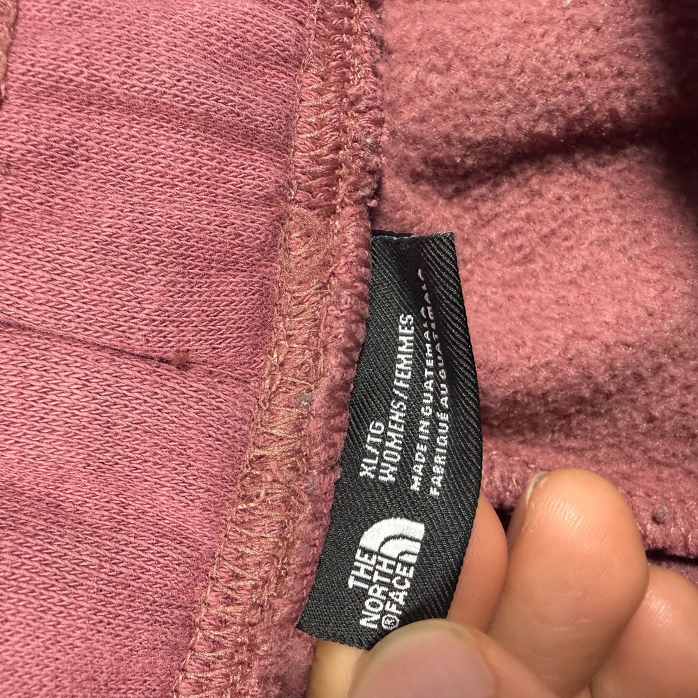 The North Face Sweatpants Womens XL Maroon Red Box Logo Fleece Joggers Lounge - Picture 2 of 7